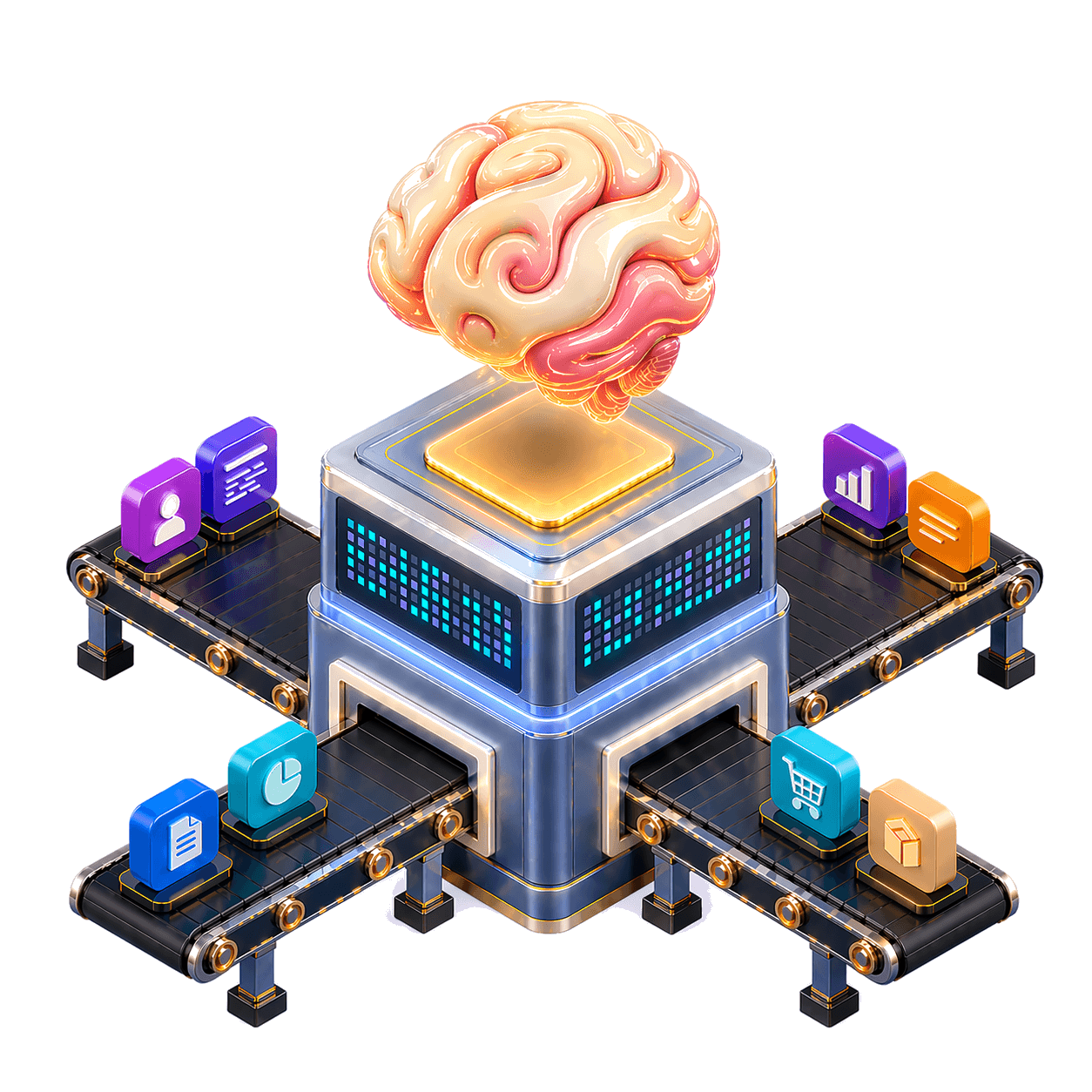 ForgeLetter brain workspace illustration
